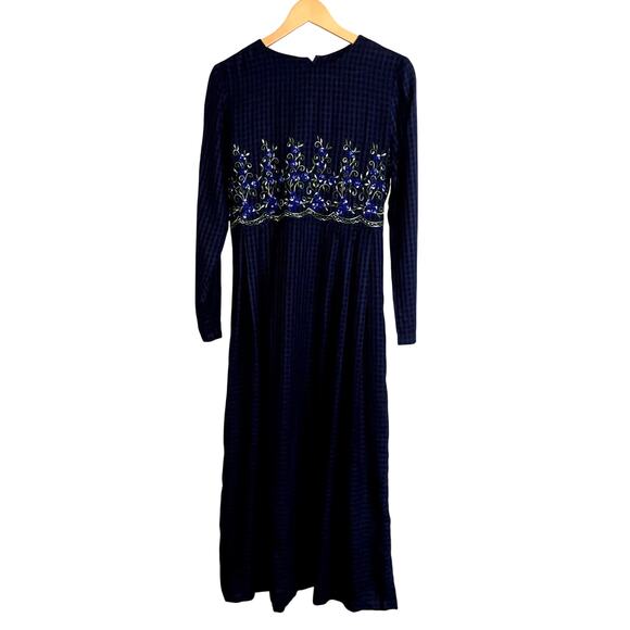 VTG Sarah Elizabeth Vintage Dress Women Size 6 Maxi Embroidered Prairie * - Picture 1 of 6